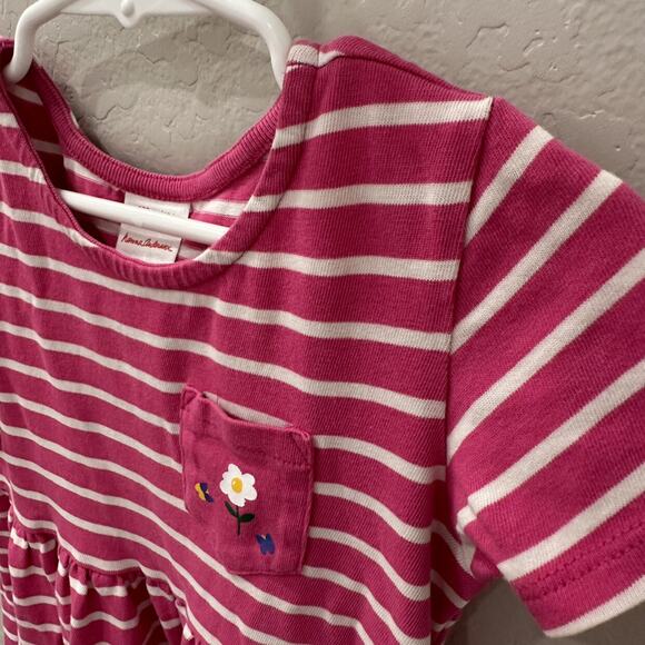 Hanna Andersson Pink Peony Stripe Jersey Dress - Picture 2 of 7